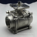 A351 CF8/CF8m 3 Pieces Ball Valve with Mouting Pad